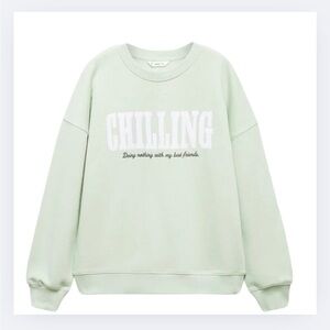 MANGO Mint Girl ‘s 'Chilling' Sweatshirt